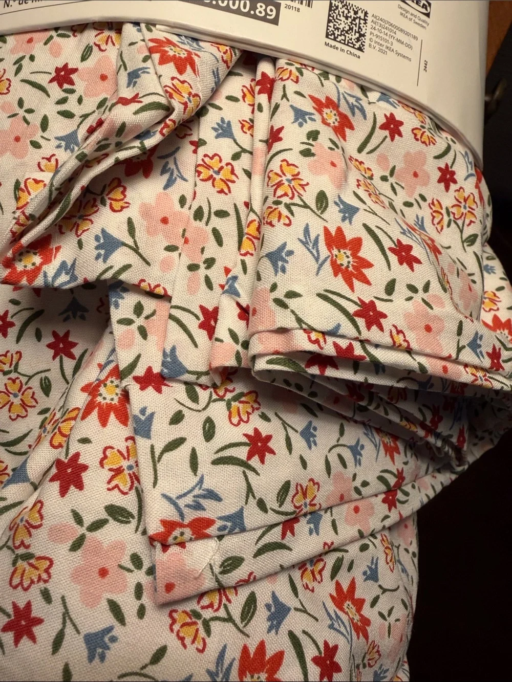 Ikea JATTELILJA Full/Queen Duvet cover & pillowcase white/floral patterned - NEW